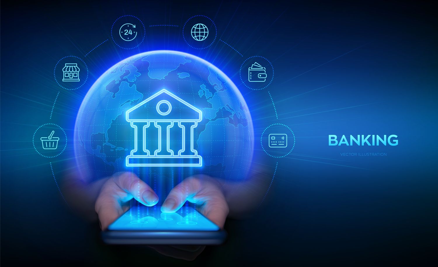 Gráfico conceptual de una plataforma financiera digital con íconos representando préstamos, criptoactivos, fintechs y usuarios interactuando a través de dispositivos móviles, ilustrando el ecosistema de las shadow banks digitales.